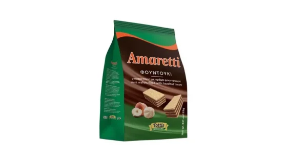 Amaretti Γκοφρετάκια με Γέμιση Κρέμα Φουντουκιού 125g