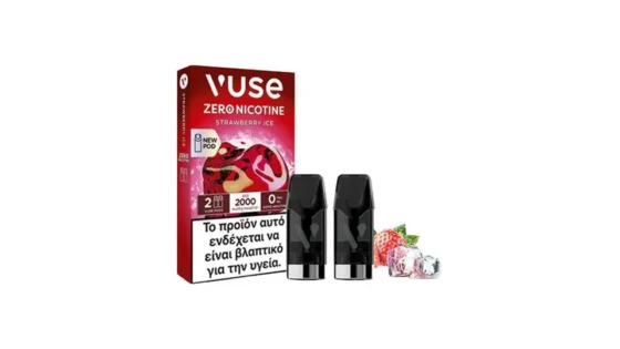 Vuse Κάψουλες Strawberry Ice Zero 0mg/ml 1000 Puffs 2τεμ