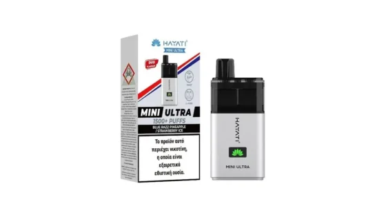 Hayati Mini Ultra 1500+ Puffs Blu Razz Pineapple / Strawberry Ice x2 Pods